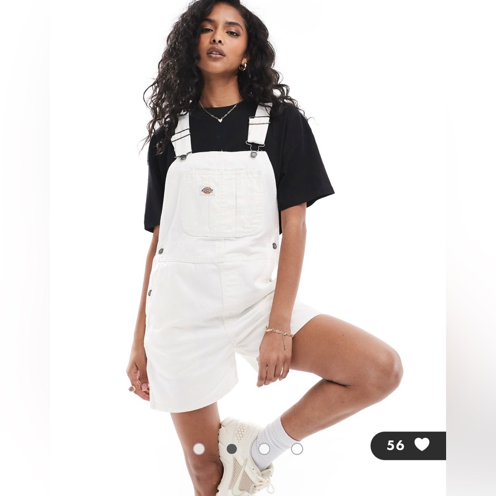Dickies Cream Overalls Shorts